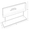 Azar Displays Acrylic Block Counter Sign Holder on Chrome Stand 22"W x 14" H 104568 - alternate 2
